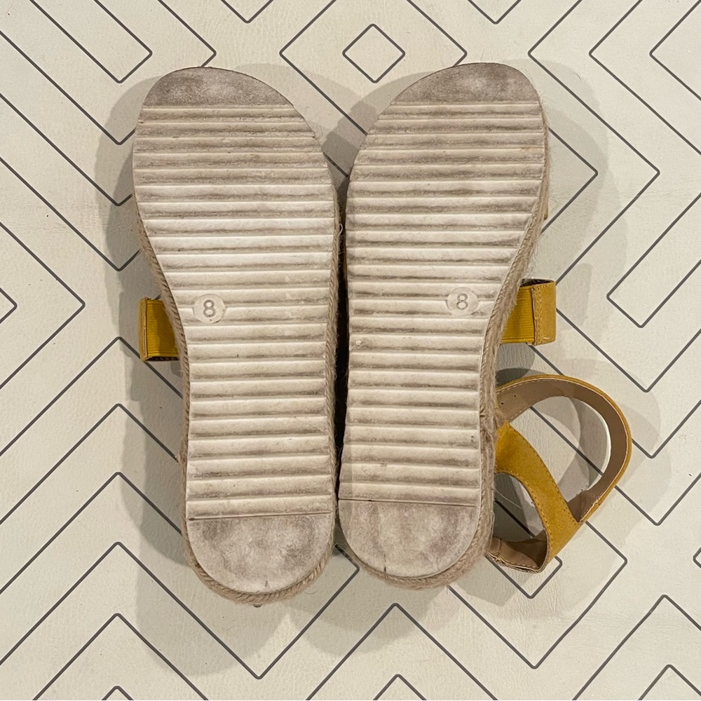 Universal Thread Yellow Espadrille Stacked Sandals - image 7